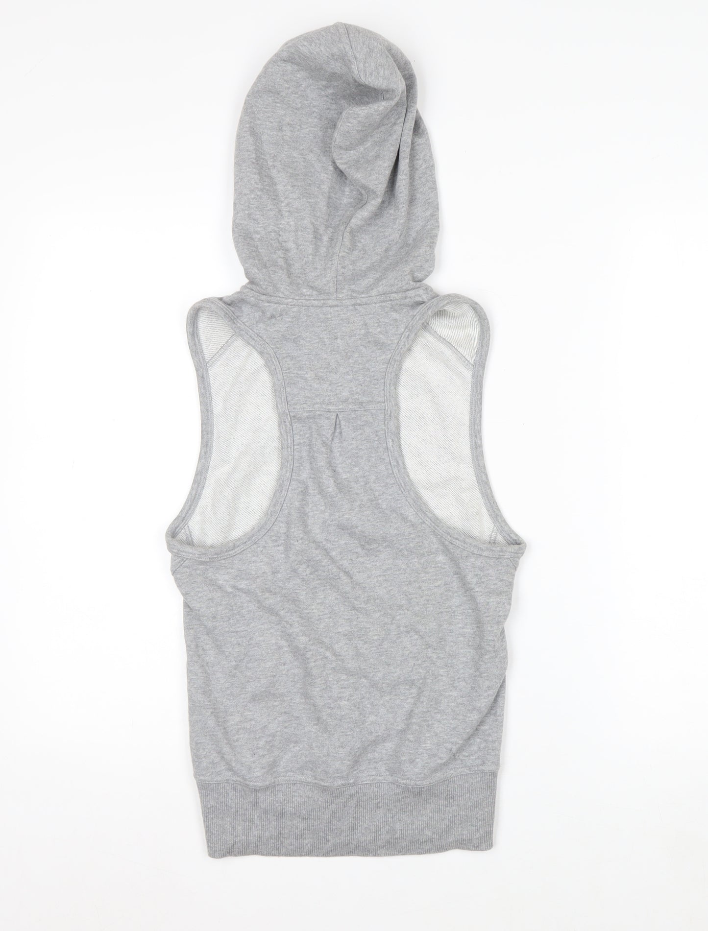 ASICS Women's Grey Full Zip Hoodie Vest XS Lightweight Activewear