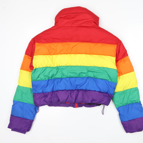 Primark Womens Multicoloured XS Cropped Puffer Jacket