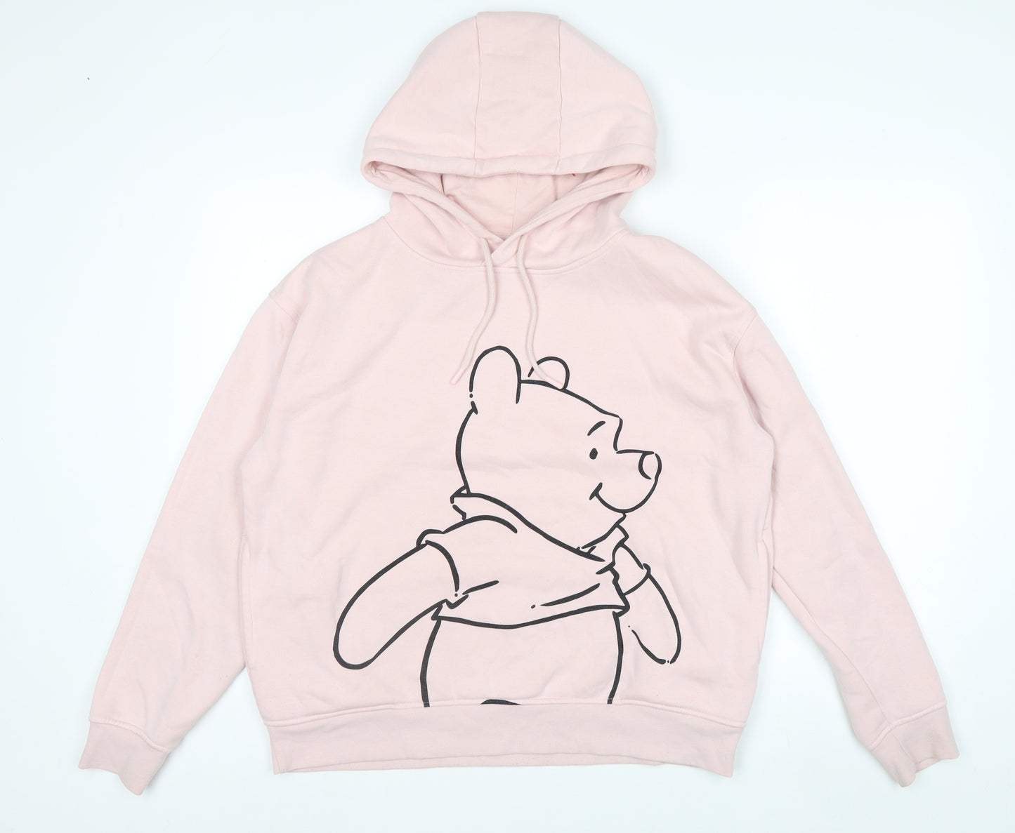 Disney Women Pink Winnie the Pooh Pullover Hoodie Size M 12/14