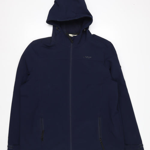 TOG24 Men's Blue XL Softshell Hooded Jacket Water Resistant