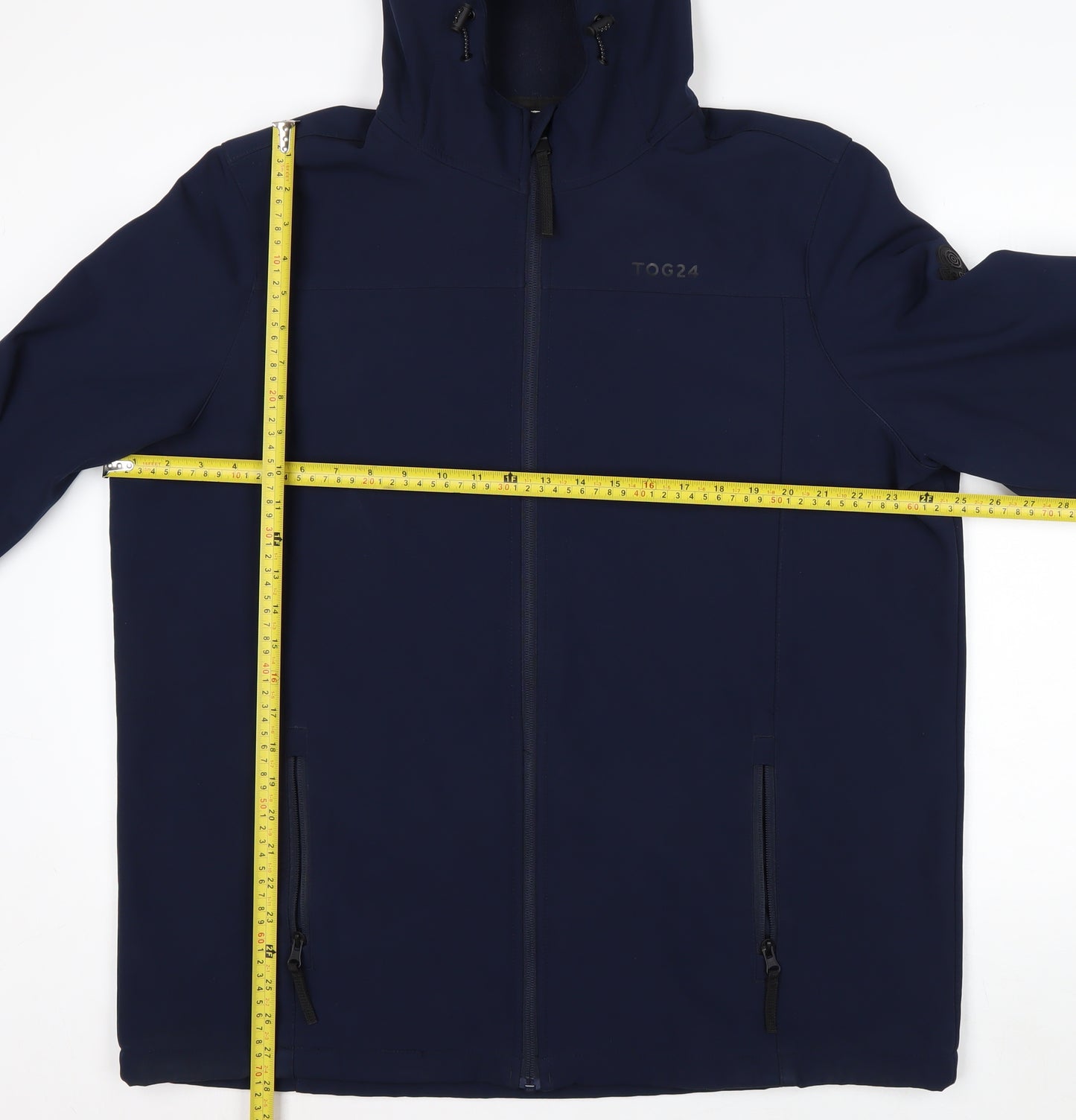 TOG24 Men's Blue XL Softshell Hooded Jacket Water Resistant