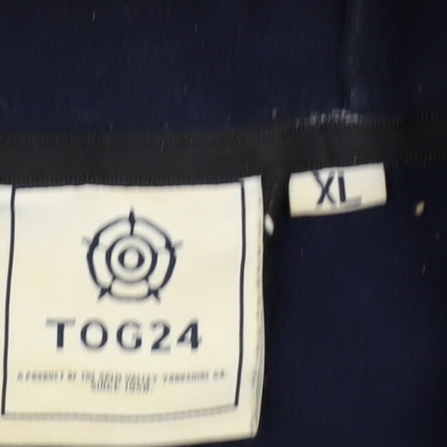 TOG24 Men's Blue XL Softshell Hooded Jacket Water Resistant