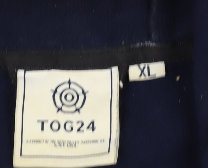 TOG24 Men's Blue XL Softshell Hooded Jacket Water Resistant