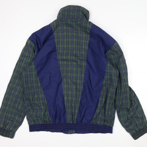 Dunbar Men’s Blue Check Waterproof Rain Jacket Size M Outdoor