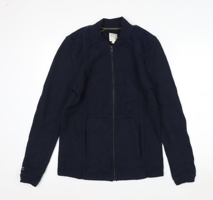 Jack Wills Men's Blue XS Wool Cotton Full Zip Jacket