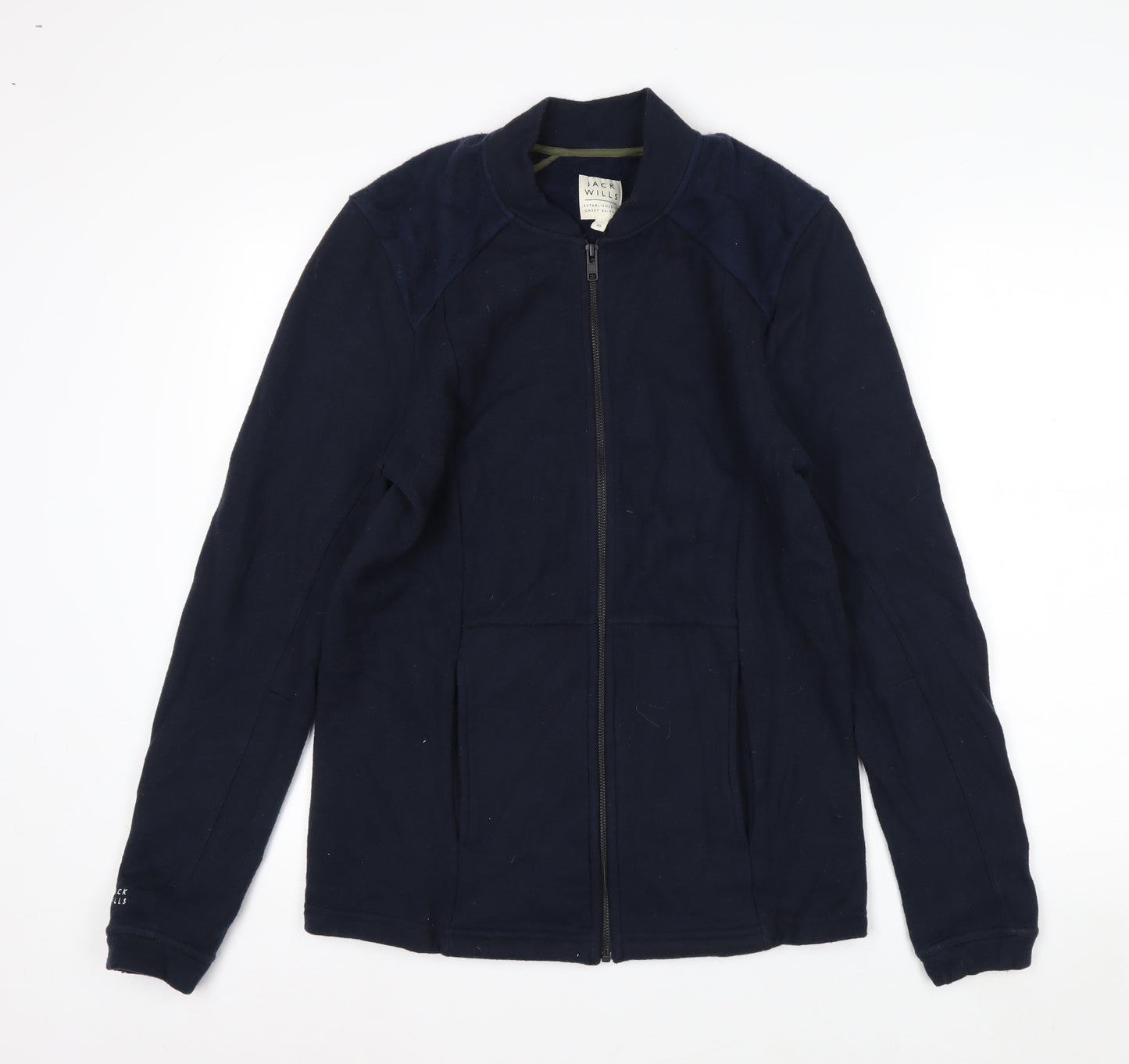 Jack Wills Men's Blue XS Wool Cotton Full Zip Jacket