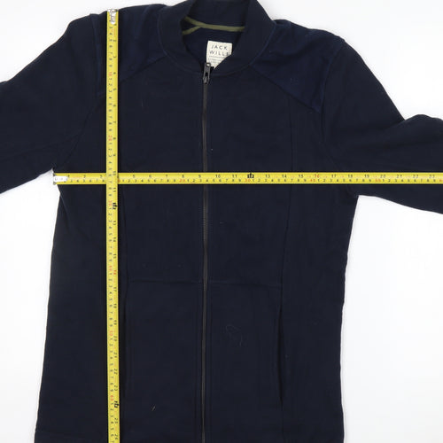 Jack Wills Men's Blue XS Wool Cotton Full Zip Jacket