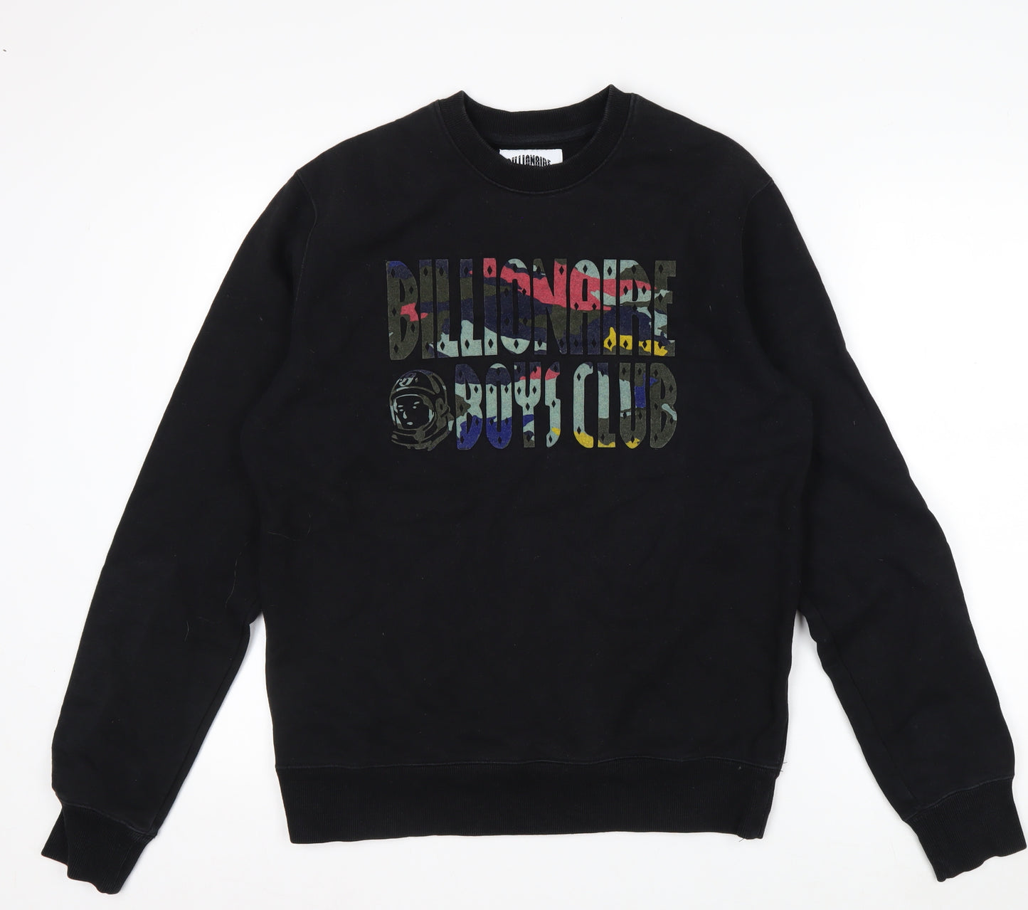 Billionaire Boys Club Men's Black Graphic Crew Neck Pullover Sweatshirt M