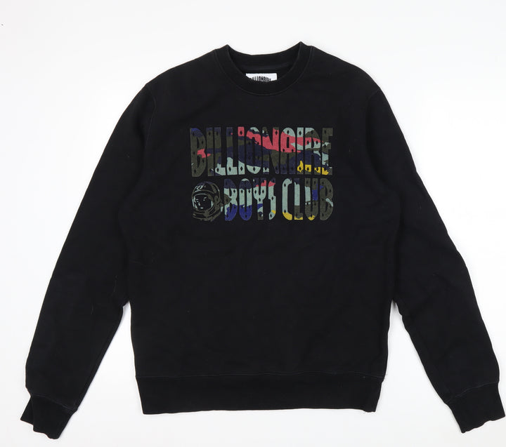 Billionaire Boys Club Men's Black Graphic Crew Neck Pullover Sweatshirt M