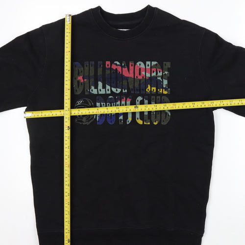 Billionaire Boys Club Men's Black Graphic Crew Neck Pullover Sweatshirt M