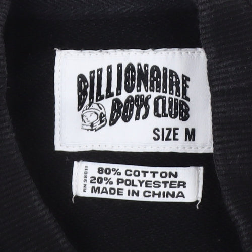 Billionaire Boys Club Men's Black Graphic Crew Neck Pullover Sweatshirt M
