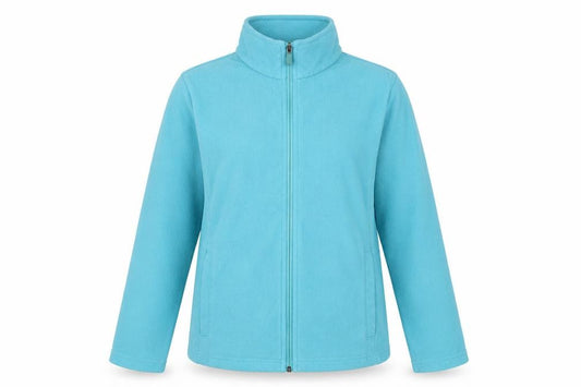 Front view of Lands' End Women's Blue Fleece Full Zip Petite Jacket, size S