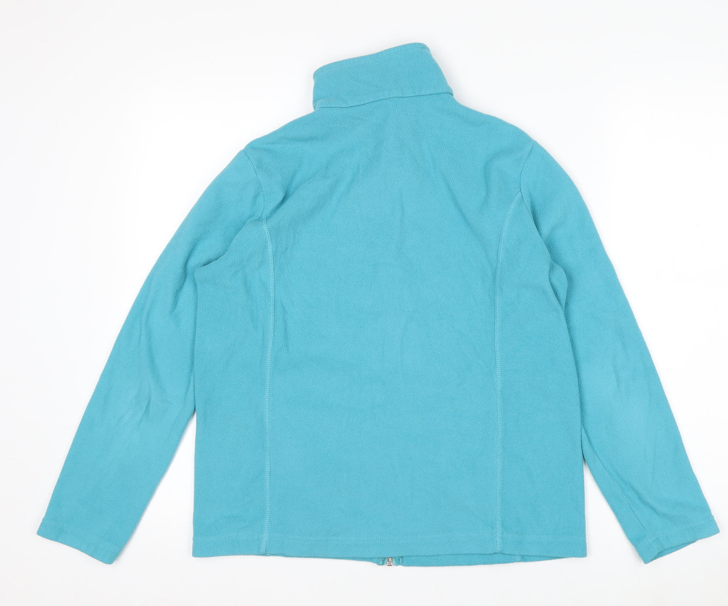 Lands' End Women's Blue Fleece Full Zip Petite Jacket Size S