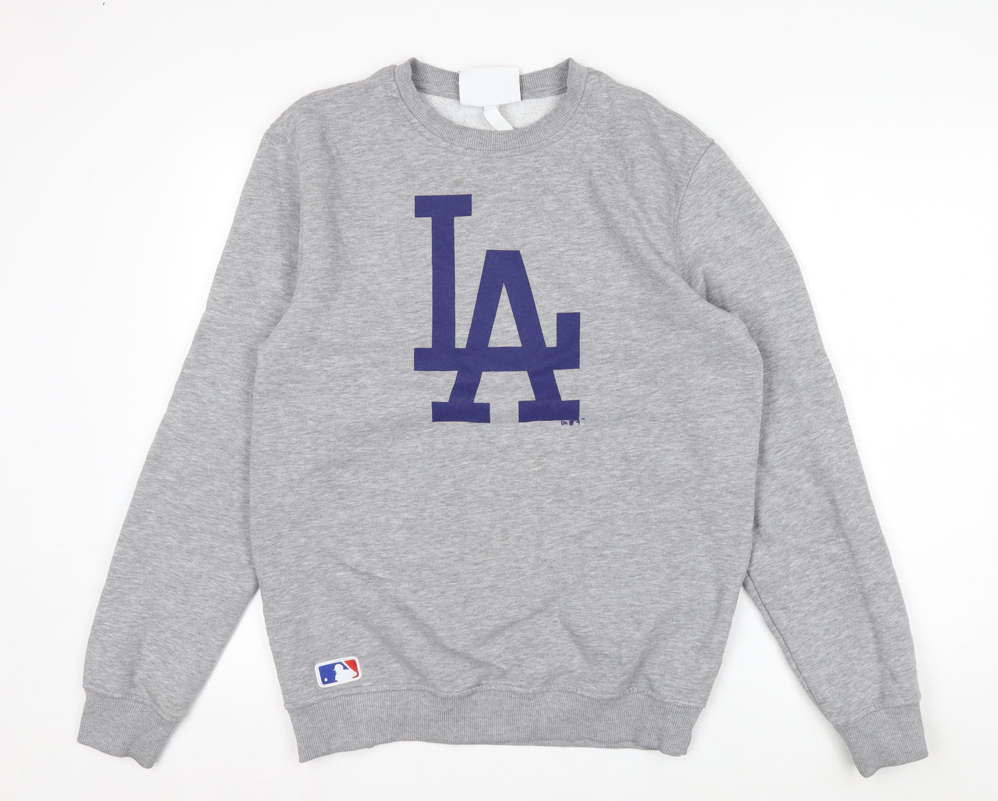 New Era Men’s Grey LA Logo Pullover Sweatshirt M Regular Fit