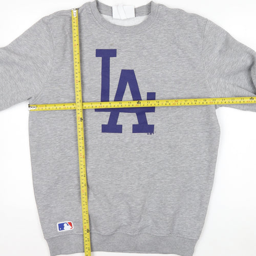 New Era Men’s Grey LA Logo Pullover Sweatshirt M Regular Fit