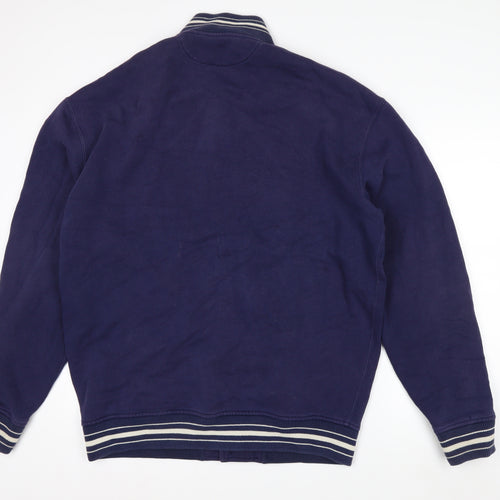 Polo Ralph Lauren Men's Blue Varsity Jacket Size L Tall Cotton Blend
