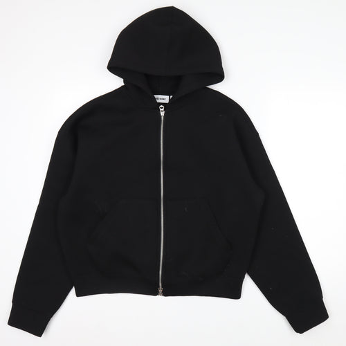 Weekday Mens Black Full Zip Hoodie S Regular Fit