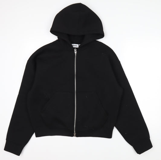 Weekday Mens Black Full Zip Hoodie S Regular Fit