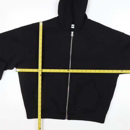 Weekday Mens Black Full Zip Hoodie S Regular Fit