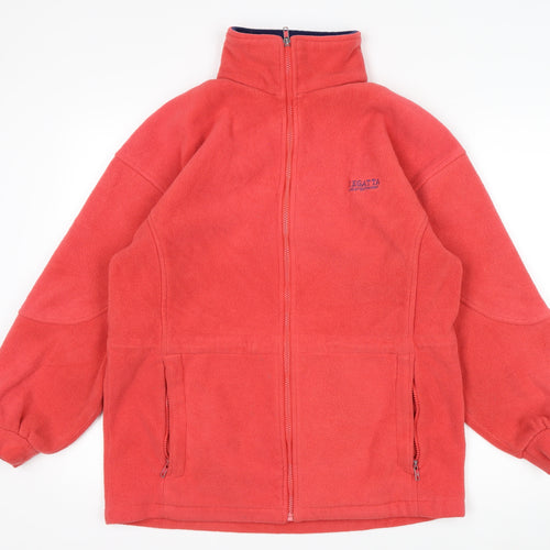 Regatta Women Red Fleece Zip Jacket Size 10 Outdoor Casual