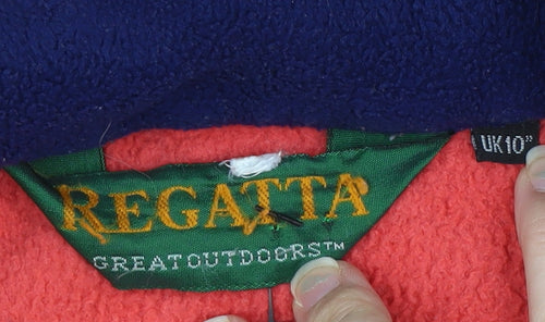 Regatta Women Red Fleece Zip Jacket Size 10 Outdoor Casual
