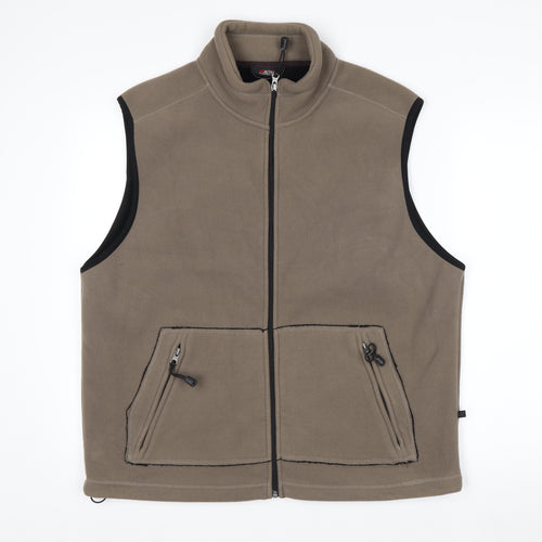 Cedarwood State Active Men's Brown Fleece Waistcoat XL Full Zip Bodywarmer