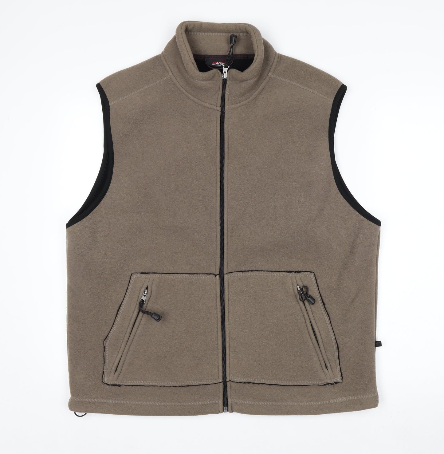 Cedarwood State Active Men's Brown Fleece Waistcoat XL Full Zip Bodywarmer