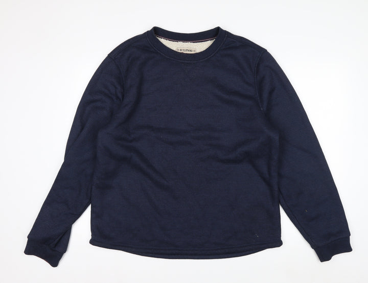 B.C. Clothing Men's Blue XL Pullover Fleece Lined Sweatshirt