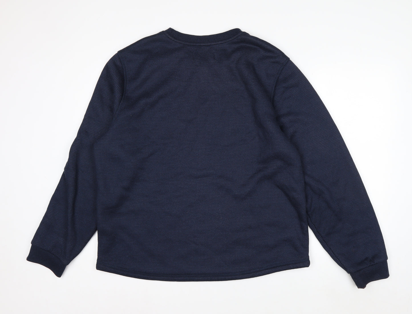 B.C. Clothing Men's Blue XL Pullover Fleece Lined Sweatshirt