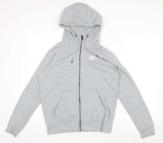 Nike Men’s Grey Full Zip Hoodie S Regular Fit Lightweight Fleece