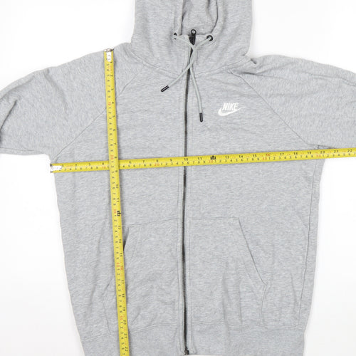 Nike Men’s Grey Full Zip Hoodie S Regular Fit Lightweight Fleece
