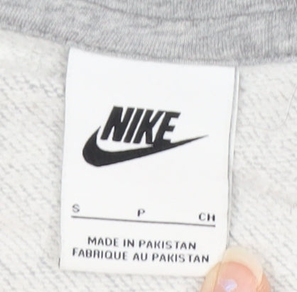 Nike Men’s Grey Full Zip Hoodie S Regular Fit Lightweight Fleece