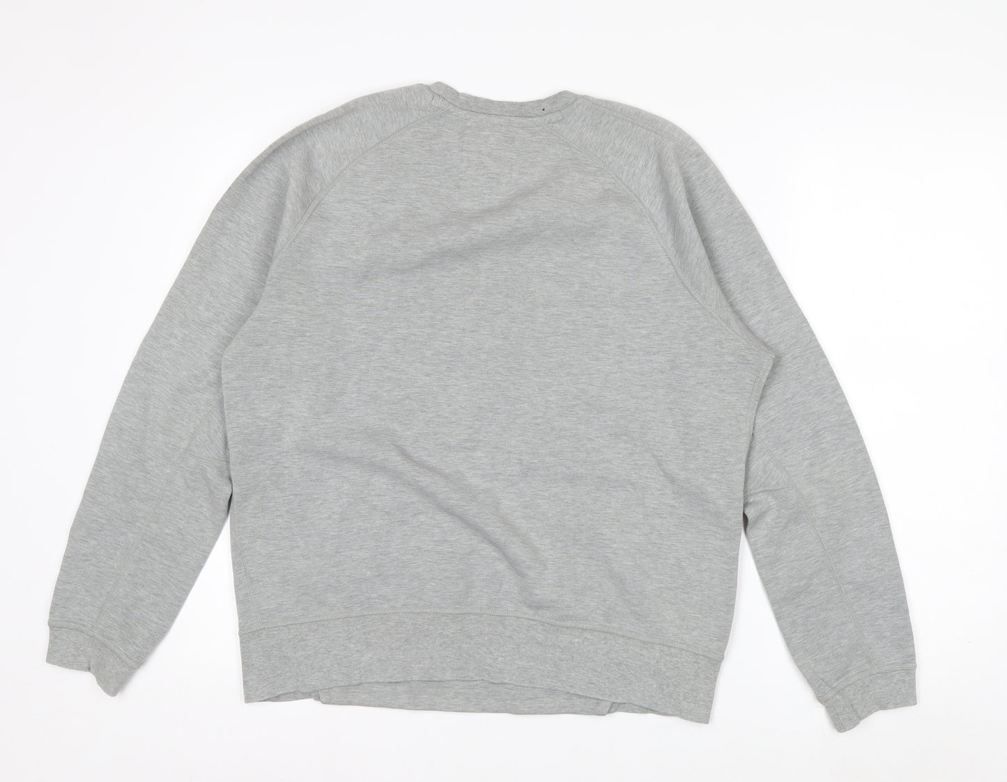Nike Men's Grey Regular Fit Crew Neck Pullover Sweatshirt M
