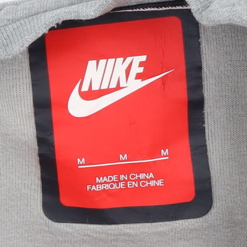 Nike Men's Grey Regular Fit Crew Neck Pullover Sweatshirt M