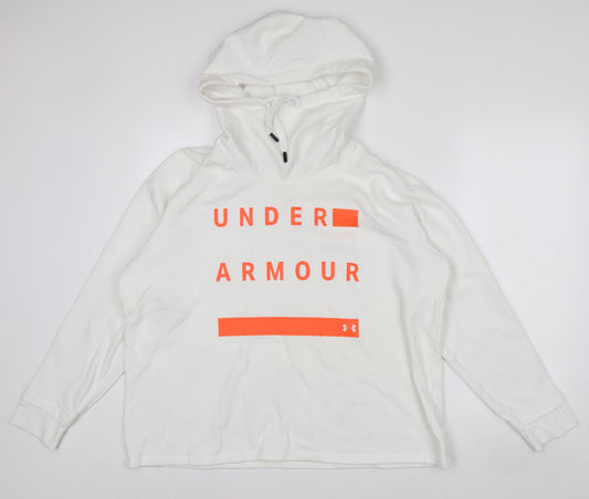 Under Armour Men’s White XL Pullover Hoodie Graphic Print Sportswear