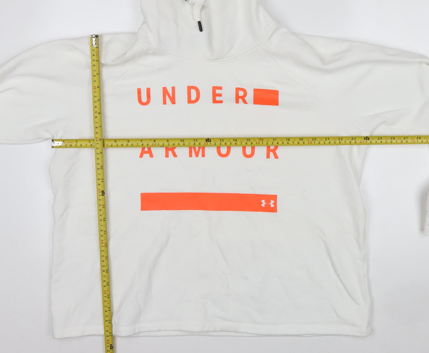 Under Armour Men’s White XL Pullover Hoodie Graphic Print Sportswear
