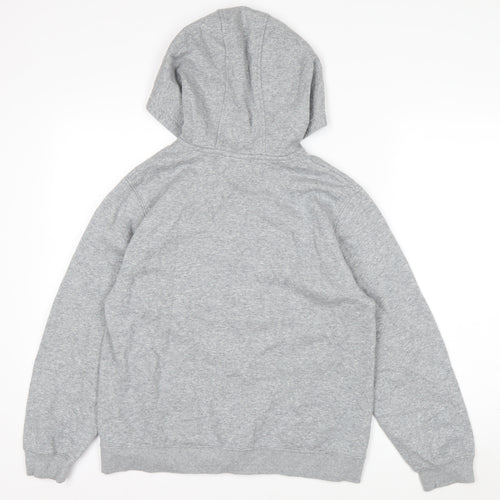 Nike Boys Grey Full Zip Hoodie XL 158-170cm Cotton Blend Fleece