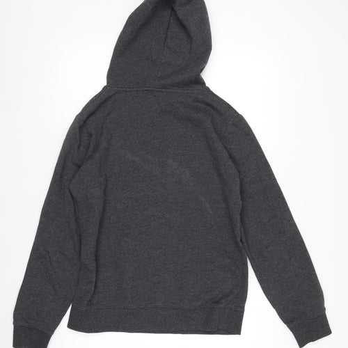 FILA Men’s Grey Pullover Hoodie S Logo Fleece Sports Casual