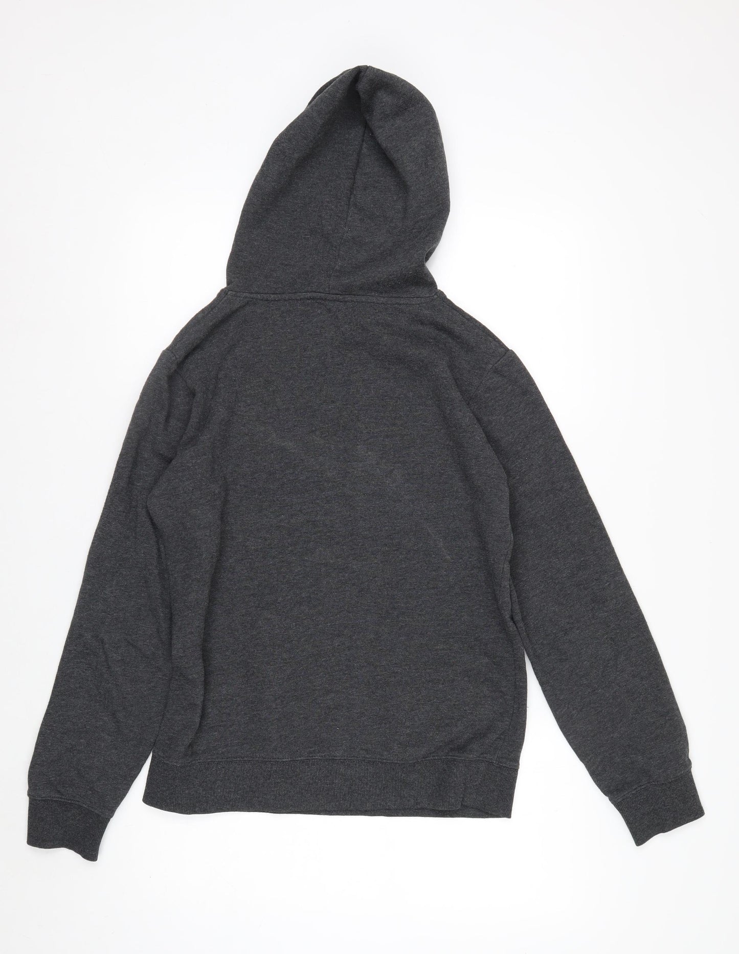 FILA Men’s Grey Pullover Hoodie S Logo Fleece Sports Casual