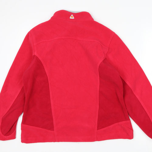 Icepeak Womens Red Fleece Full Zip Outdoor Jacket Size 14
