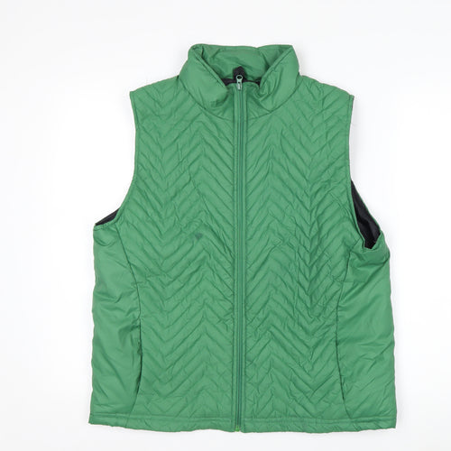 PrettyLittleThing Womens Green Quilted Sleeveless Waistcoat UK 8