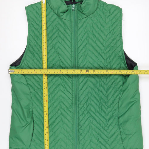 PrettyLittleThing Womens Green Quilted Sleeveless Waistcoat UK 8