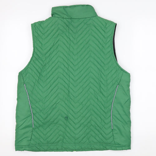 PrettyLittleThing Womens Green Quilted Sleeveless Waistcoat UK 8