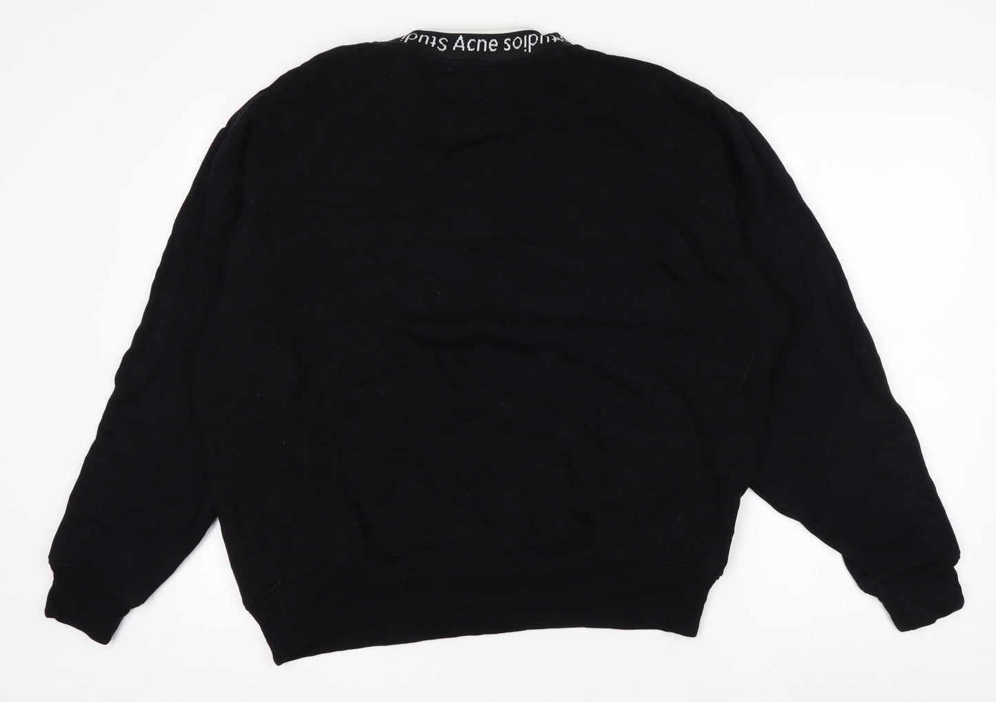 Acne Studios Men's Black Logo Crew Neck Sweatshirt Size M