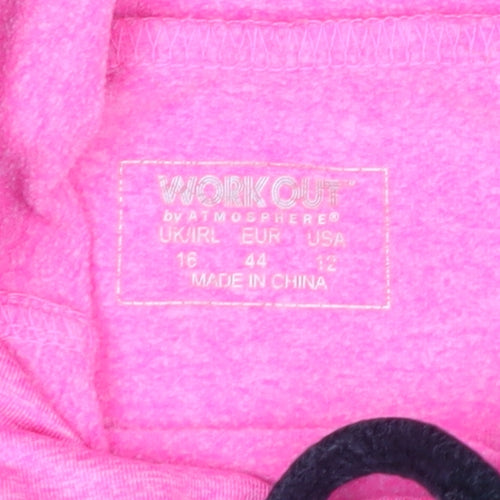 Atmosphere Women’s Pink Pullover Hoodie Size 16 Workout Style