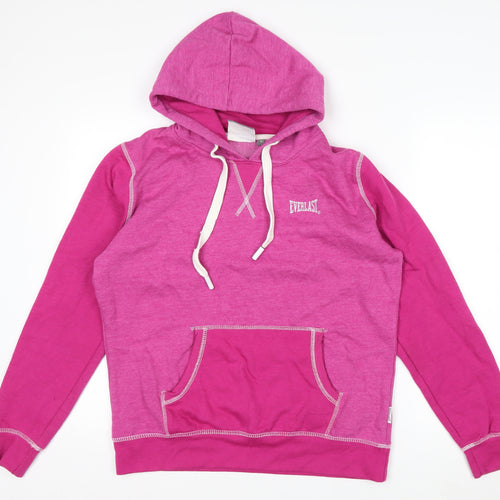 Everlast Womens Pink Pullover Hoodie Size 12 Cotton Blend Casual