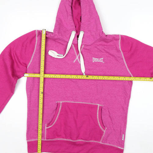 Everlast Womens Pink Pullover Hoodie Size 12 Cotton Blend Casual
