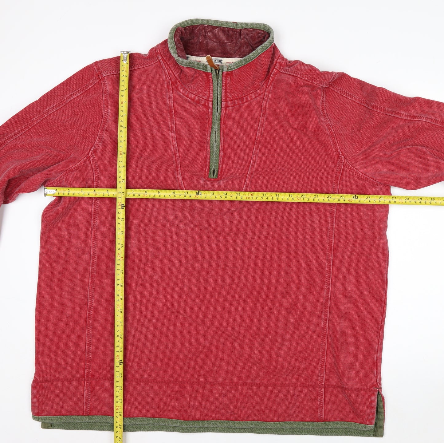 Fat Face Men Red XXL Airlie 1/4 Zip Heavyweight Sweatshirt