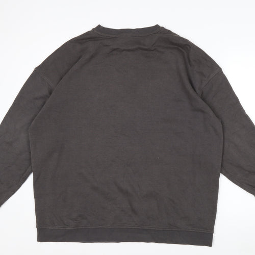 H&M Divided Men’s Grey Sprint Track Crew Neck Sweatshirt Size M
