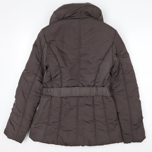 RJR John Rocha Women's Brown Size 8 Belted Puffer Jacket